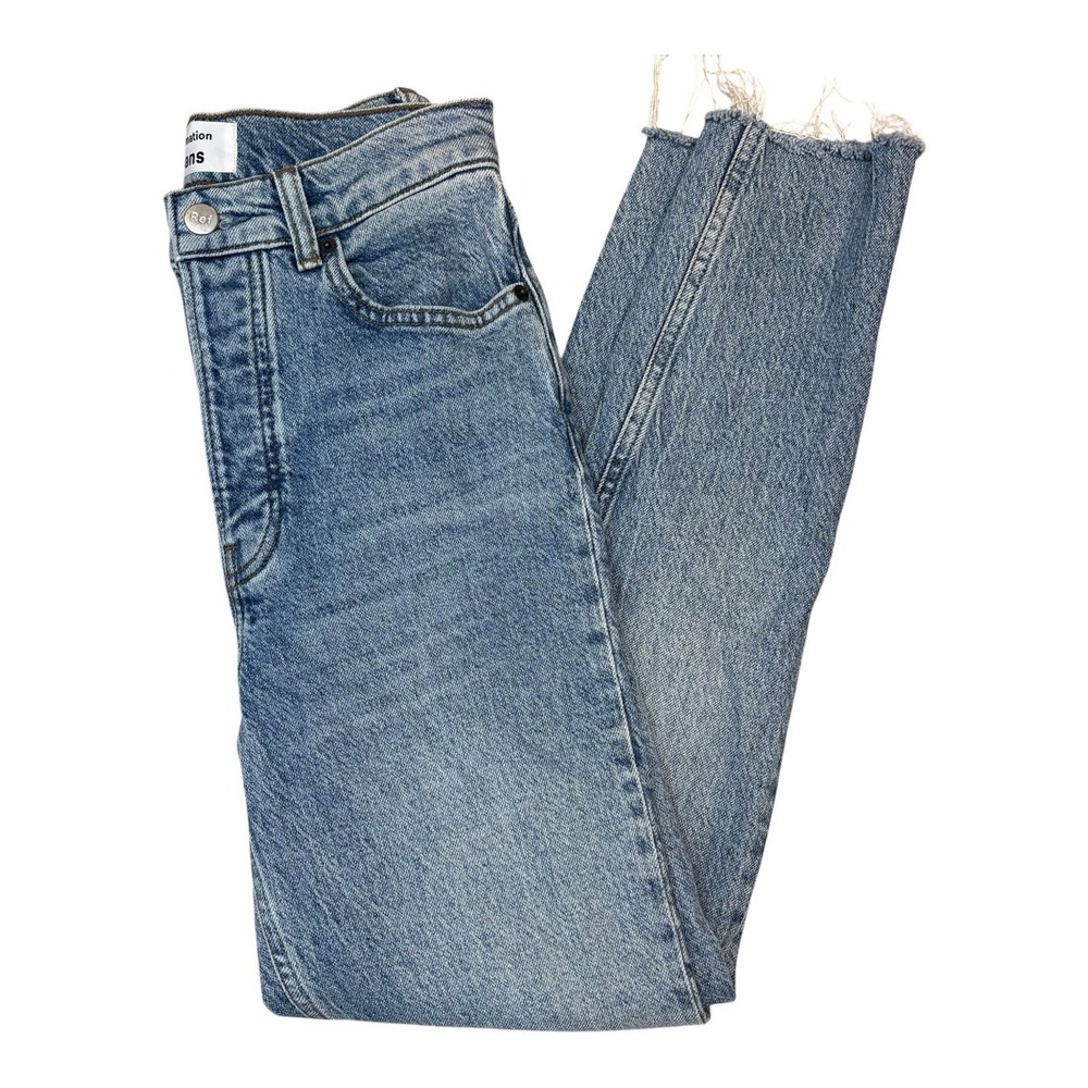 Reformation Maya High Rise Skinny Jeans Light Wash Size 25